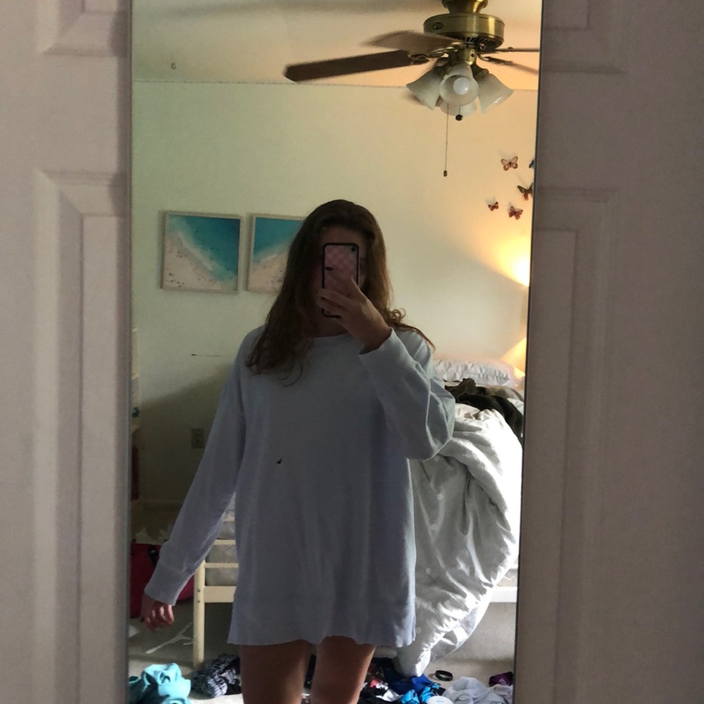 🧿light blue oversized sweatshirt